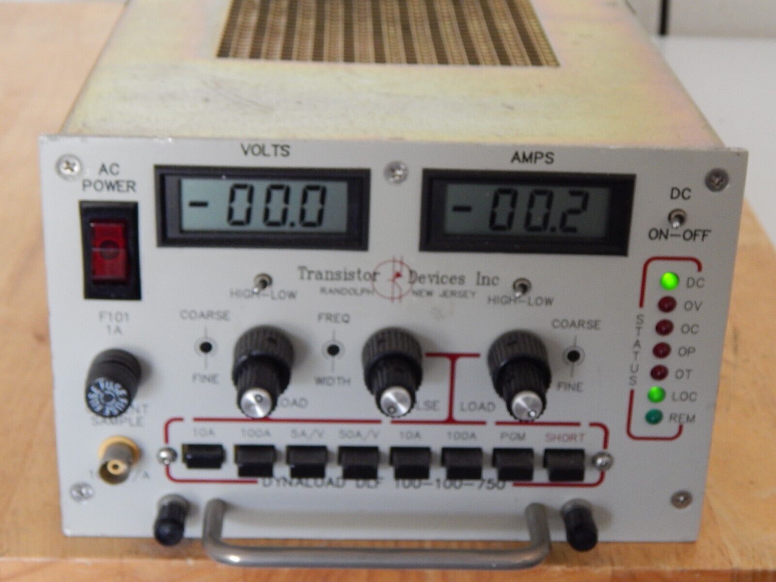 Transistor Devices DLF100-100-750 Electronic Load, 100V, 100A, 750W Transistor Devices DLF100-100-750 Electronic Load, 100V, 100A, 750W